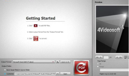 4VideosoftPDFConverterUltimate中文破解版