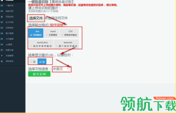 金鸣文表识别系统官方版