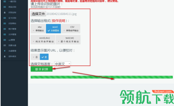 金鸣文表识别系统官方版