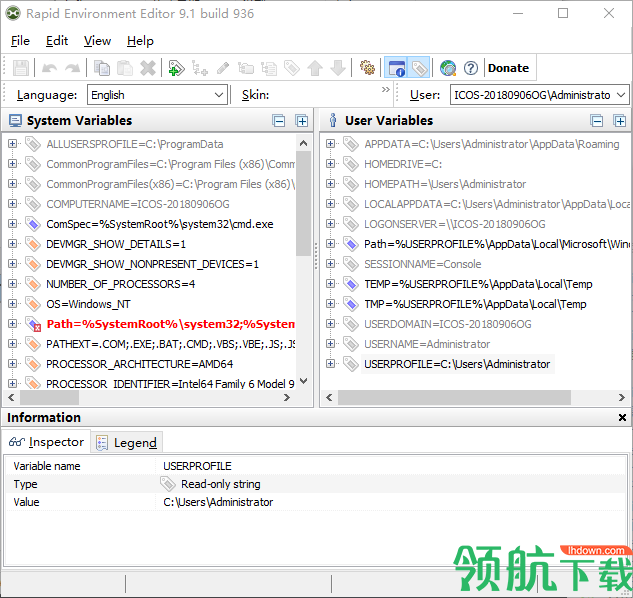 RapidEnvironmentEditor环境变量编辑器中文绿色版