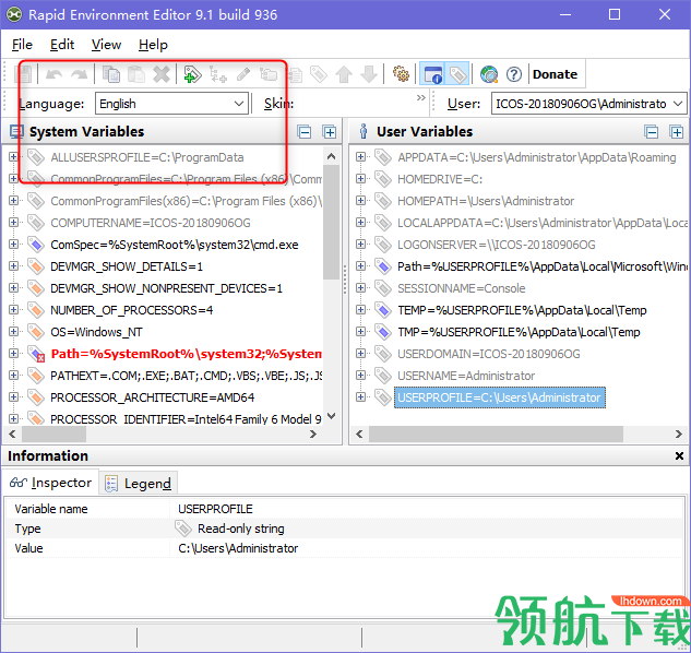 RapidEnvironmentEditor环境变量编辑器中文绿色版