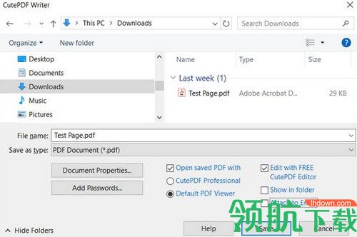 CutePDF Writer免费版
