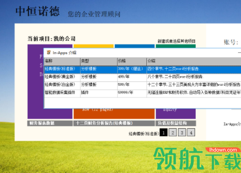 中恒诺德财务报表分析助手官方版