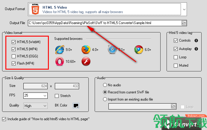 iPixSoftSWFtoHTML5Converter转换工具官方版