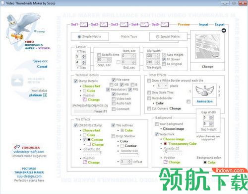 Video Thumbnails Maker Platinum 14破解版