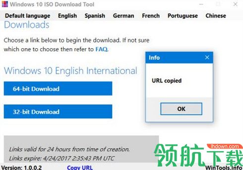 Windows 10 ISO Download Tool绿色版