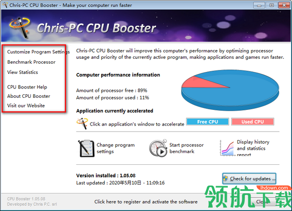 Chris-PCCPUBooster优化工具绿色版