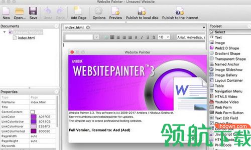 Ambiera WebsitePainter Mac破解版