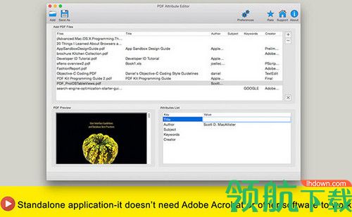 PDF Attribute Editor for Mac破解版