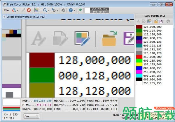 FreeColorPicker屏幕取色工具绿色版