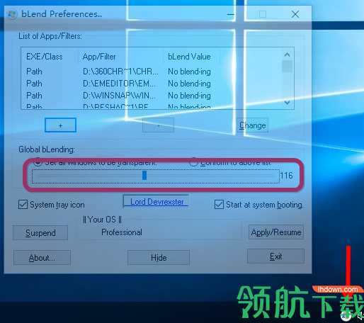 Blend窗口半透明软件绿色版