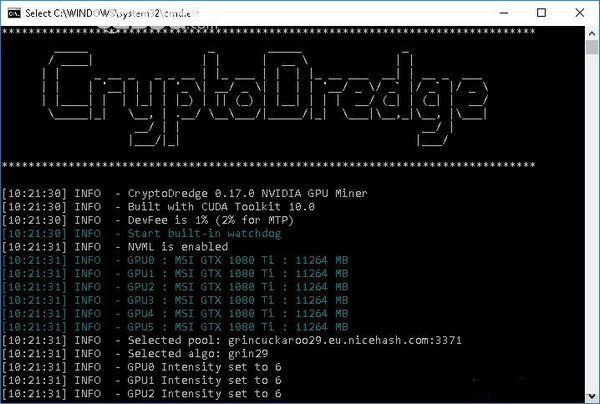 CryptoDredge挖矿软件