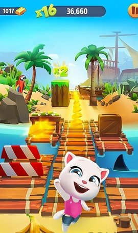 猫咪跑酷建设公寓无限金币无限钻石