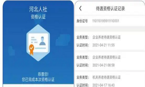 河北人社养老认证