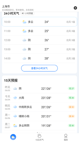 晓雨天气(24小时预报)app