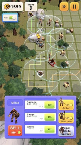 闲置塔防战争无限道具版