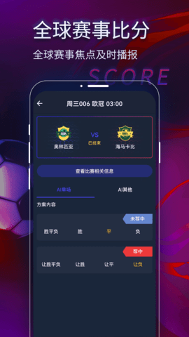 世界足球比赛超强分析APP