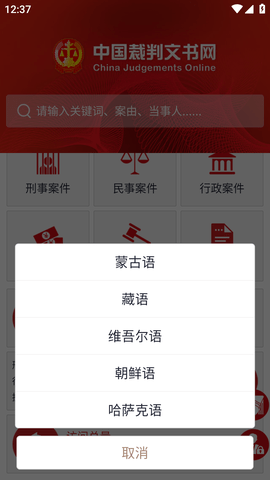 中国裁判文书网案件查询(个人查询)APP