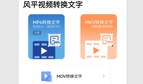 风平视频转换文字免费版