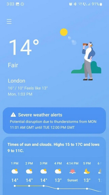 三星天气app