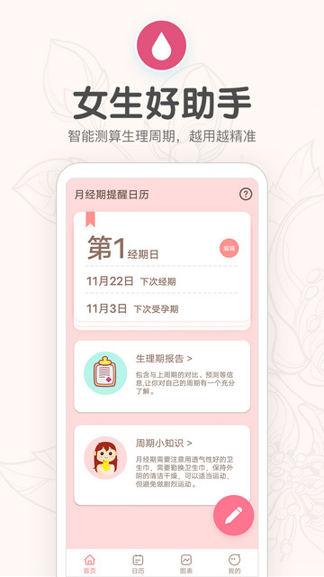 月经期提醒日历手机版