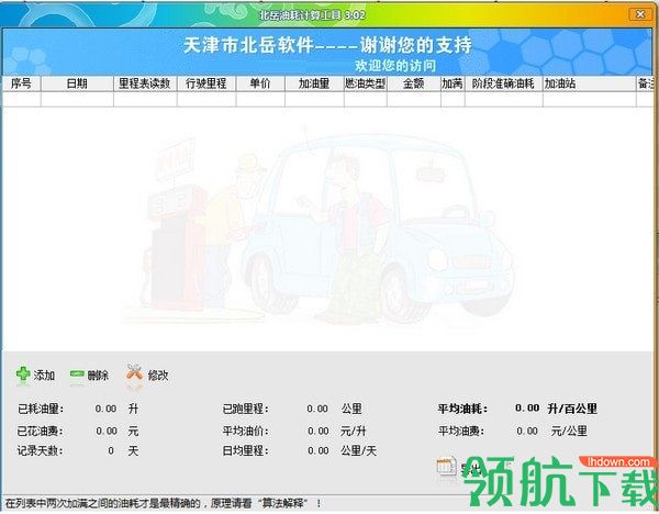 北岳油耗计算工具绿色版