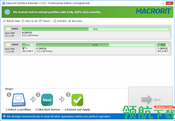 分区拓展器(Macrorit Partition Extender) 破解版