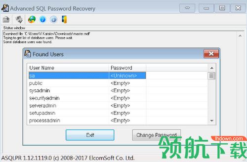 Advanced SQL Password Recovery破解版