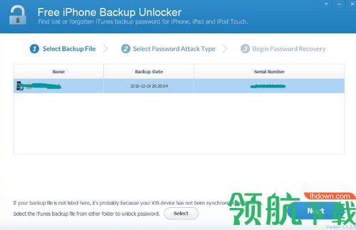 Free iPhone Backup Unlocker免费版