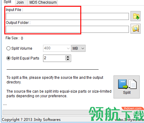 FileSplitterandJoiner文件分割合并工具官方版