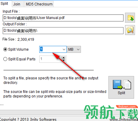 FileSplitterandJoiner文件分割合并工具官方版