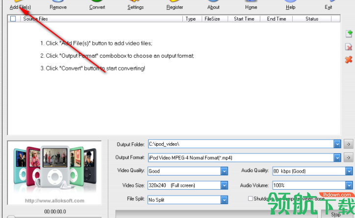 AlokVideotoiPodConverter视频转换工具官方版