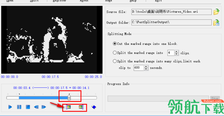 FastAVIMPEGSplitter视频分割工具绿色版