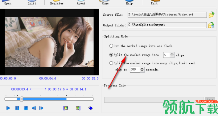 FastAVIMPEGSplitter视频分割工具绿色版