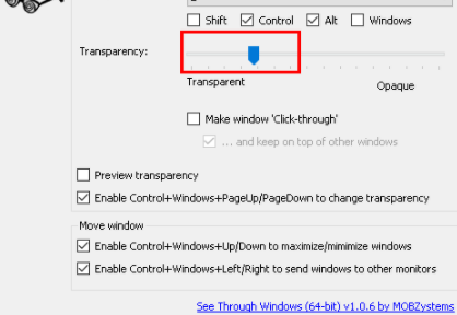 SeeThroughWindows窗口透明度设置绿色版