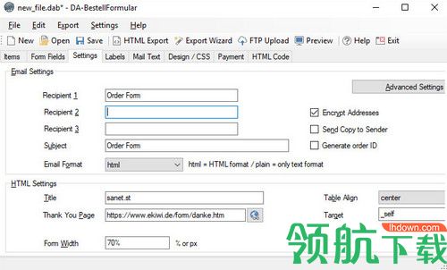 DA Software OrderForm破解版