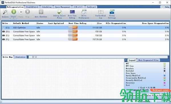 perfectdiskprobusiness磁盘修复工具绿色版