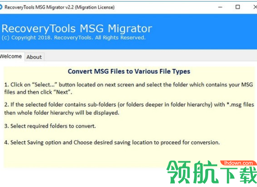 RecoveryToolsMSGMigrator文件转换工具绿色版