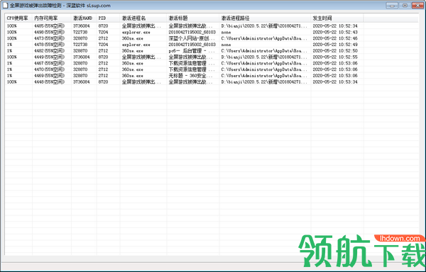 全屏游戏被弹出故障检测绿色版