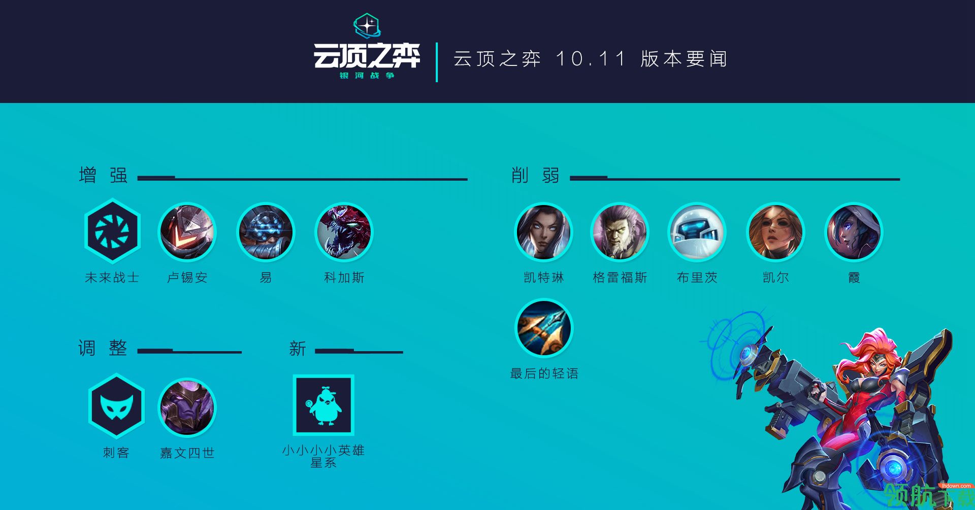 云顶之弈10.11版本更新:小小小小星系加入云顶