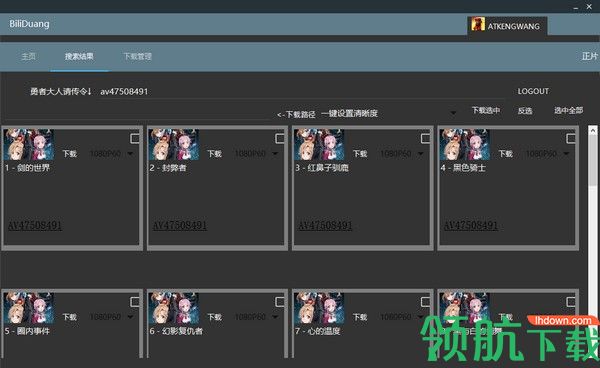 BiliDuang哔哩哔哩批量下载绿色版