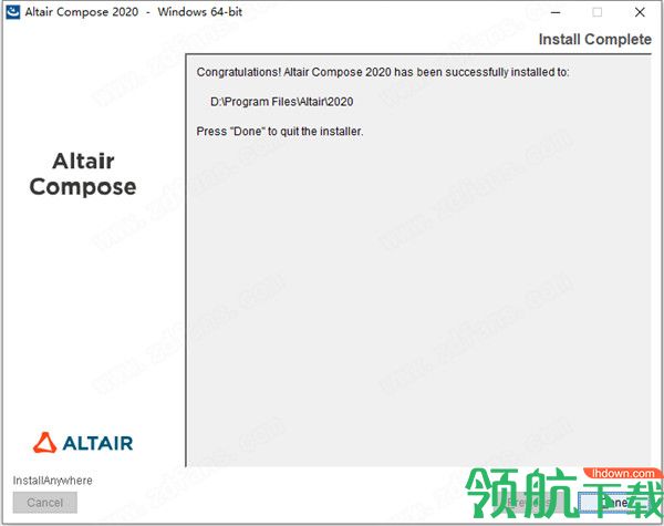 AltairCompose2020直装汉化破解版(附破解补丁)