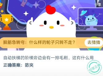 自动扶梯阶梯旁会有一排毛刷有啥用 2020蚂蚁庄园7月29答案