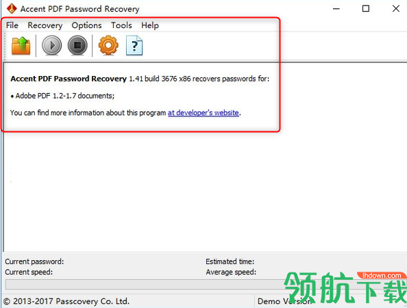 AccentPDFPasswordRecovery密码恢复绿色版