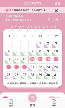 女生例假记录