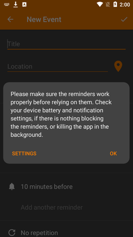 Calendar事件和提醒APP