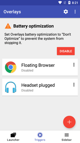 Overlays浮动窗口启动器APP