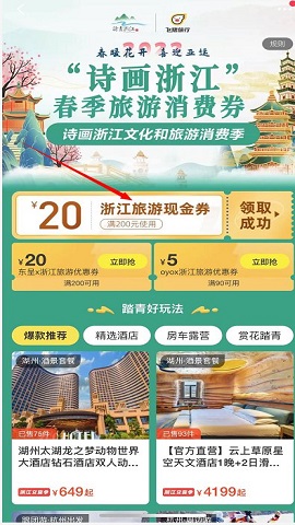 飞猪旅行浙江旅游消费券2025官方最新版