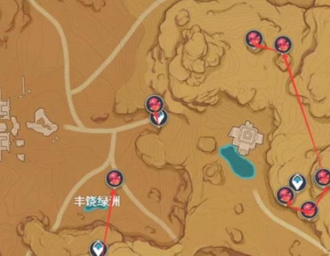 原神赤念果位置大全 赤念果采集路线图