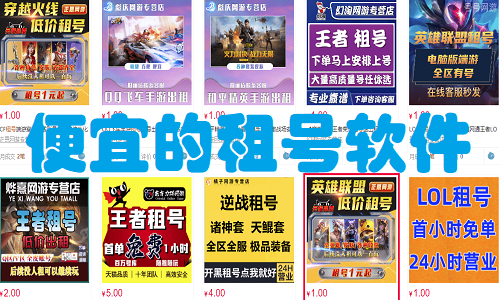 便宜的租号软件